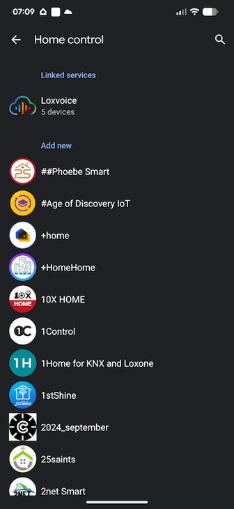 works with google services list with Loxvoice enabled